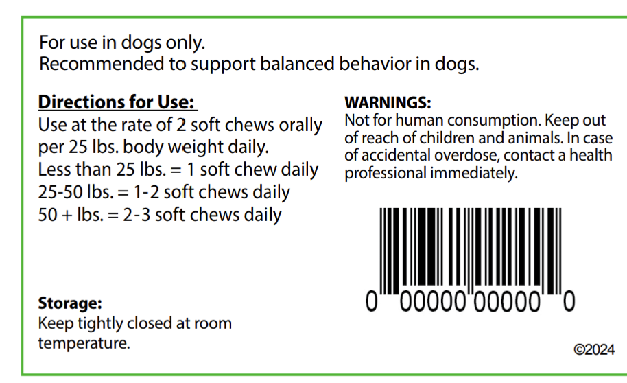 A1. Canine Calm 100-percent Hemp CBD Soft Chews