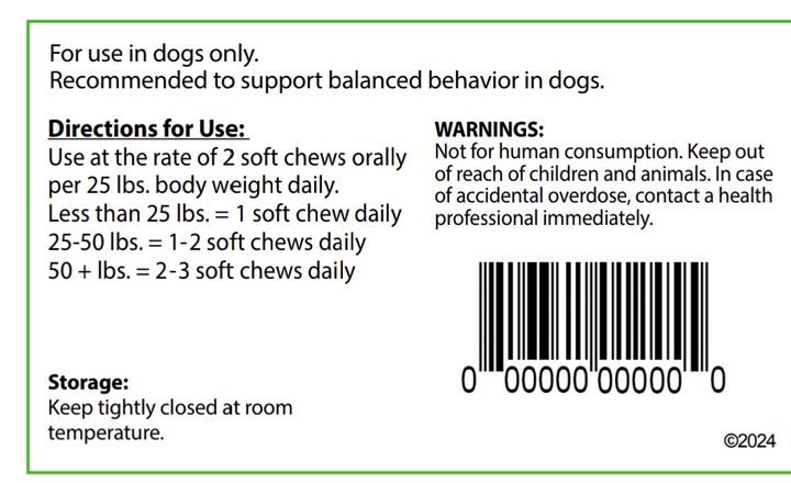 A1. Canine Calm 100-percent Hemp CBD Soft Chews